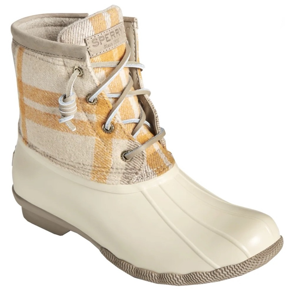 Sperry Saltwater Plaid Wool Duck Boot